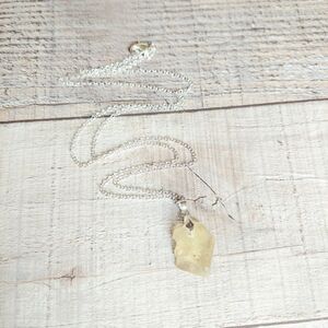 Rare Libyan Glass Necklace Crystal Gemstone